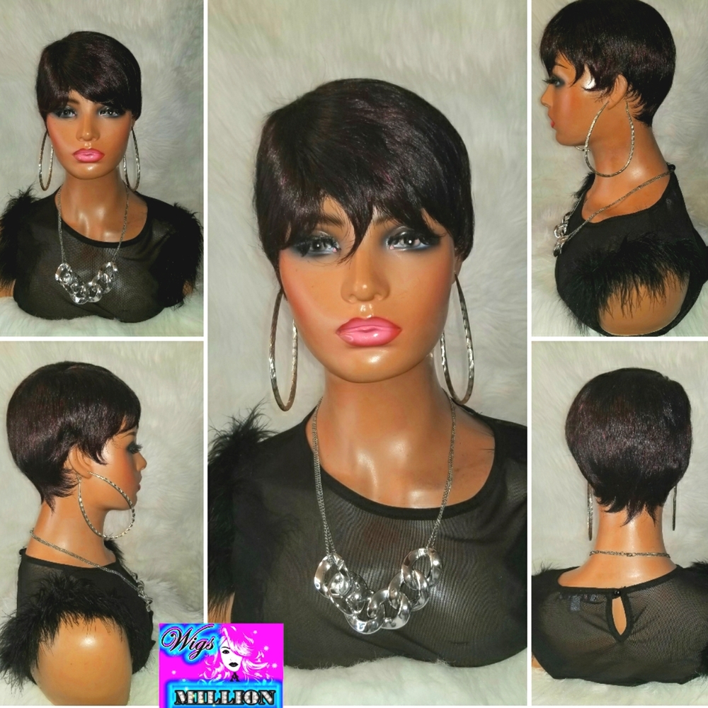 Judy"' Short Pixie Cut Heat Resistant Wig #99j